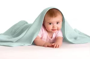 Medline Kuddle-Up Supreme Thermal Blankets - Baby Blanket, Mint, 100% Cotton, 30" x 40", 36/Case - MDTPB3C40MNT