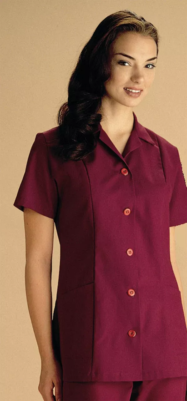 Medline Ladies A-Line Tunics - Women's 65% Polyester/35% Cotton Poplin A-Line Tunic, Navy, Size XL - MDT76015734
