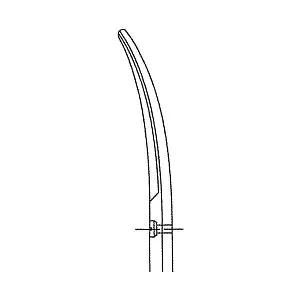 Medline Mayo Dissecting Scissors - Mayo Dissecting Scissors, Beveled Blades, Curved, Mirror Finish, 8-1/4" - MDS0816121