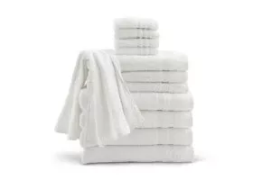 Medline Medline Interblend Washcloths - Blended Terry Washcloth, White, 12" x 12", 0.7 lb./Dz., 100 Dz. - MDTWC4B11HR
