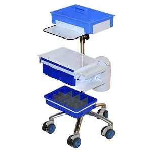Medline Medline Phlebotomy Carts - Blood Draw Cart with Horizontal and Vertical Handle - MDRMED1370HL
