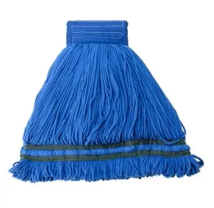 Medline Microfiber Traditional Wet Mop - Microfiber String Wet Mop, Blue, 18 oz. - MDT217796