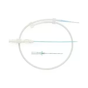Medline Mini Access Kits with 21G x 1.5" Introducer Needle, 4 Fr - Mini Access Kit Extra Stiff 10 cm Nitinol Core / Tungsten Tip 0.018 x 45 cm Guidewire and 21G x 1.5" Echogenic Needle, 4 Fr - DYNJMAST27