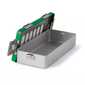 Medline Mini Size SteriPure Sterilization Containers - CONTAINER, MINI SIZE, 4"H, GREEN LID - BDR45010A