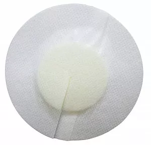 Medline MSC1104 - Foam Dressing Optifoam Site 4 Inch Diameter With Border Adhesive Fenestrated Round