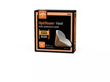 Medline MSC1200EP - Optifoam Heel Nonadhesive Foam Wound Dressing in Educational Packaging
