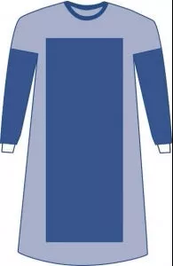 Medline Non Sterile Poly Reinforced Aurora Gowns - Aurora Poly Reinforced Gown, Size L - SPT-2707CS