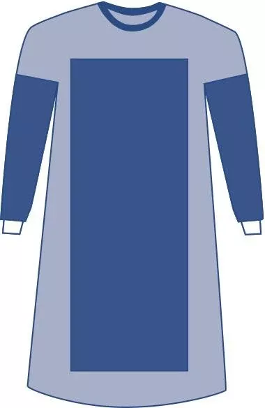 Medline Non-Sterile Poly-Reinforced Eclipse Gowns - GOWN POLY W/BREATH SLEEVES XXL - SPT-2209CS