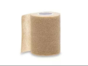 Medline Nonsterile Self-Adherent Cohesive Wraps - Nonsterile Cohesive Bandage, Tan, 1" x 5 yd. (2.5 cm x 4.6 m) - PRM088001