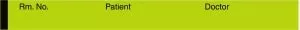 Medline Nursing Chart Labels - Chartreuse 0.5" x 500" Dr. Patient Nursing Chart Label - 390K