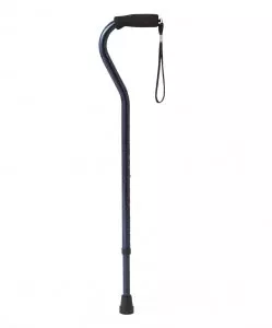 Medline Offset Handle Fashion Canes - Aluminum Offset Handle Fashion Cane, Blue Ice - MDS86420B