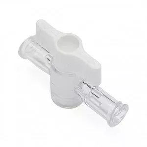 Medline One-Way Stopcocks - 1-Way Stopcock with ON Handle Position, Low Pressure, Female / Female Fitting, 45 PSI - DYNJSC1FF