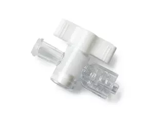 Medline One-Way Stopcocks - 1-Way Stopcock with ON Handle Position, Low Pressure, Rotating Adapter Male Luer Lock, Female Fitting, 200 PSI - DYNJSC101