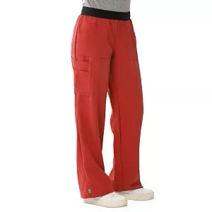 Medline Pacific ave Women's Stretch Fabric Wide Waistband Scrub Pants - Pacific ave Women's Wide Waistband Scrub Pants with Cargo Pocket, Size 2XL Petite Inseam, Light Gray - 5570GRYXXLP