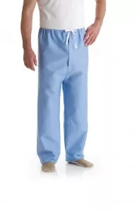 Medline Patient Pajamas - Color-Coded Pajama Pants, Solid Blue with White, Size L - MDTPJ4T04DEM