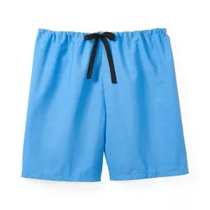 Medline Patient Pajamas - Drawstring Pajama Shorts, Light Blue, Size Large - MDTSH4T04BLU