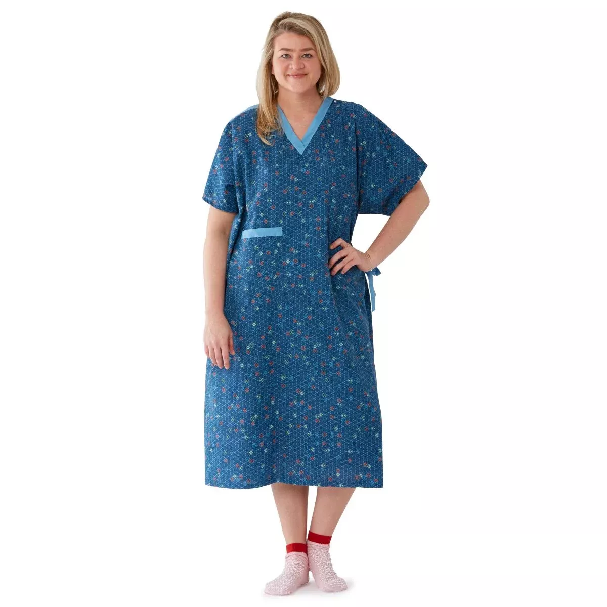 Medline PerforMAX IV Patient Gowns - PerforMAX IV Patient Gown, Royale Print Two-Tone Blue, Size 5XL - MDTOG7ITSRTBP