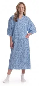 Medline PerforMAX Patient Gowns - PerforMAX Patient Gown, Cascade Blue Print, One Size Fits Most - MDTPG7RTSCAB