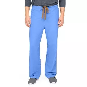 Medline PerforMAX Unisex Reversible Scrub Pants with Front Drawstring - PerforMAX Unisex Reversible Drawstring Scrub Pants with Angelica Color-Coding, Size 2XL Long Inseam, Caribbean Blue - 800JCBXXLL-CA