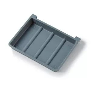 Medline Plastic Soap Dishes - Plastic Soap Dish with Ridges, Graphite, 3.75" x 2.75" x 0.5" - DYND80491