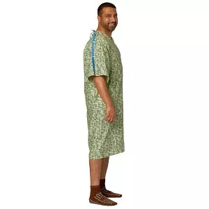 Medline PolyBright IV Patient Gowns - PolyBright Patient Gown, Cascade, Green, Size 10XL - MDTBG6IVCAG