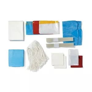Medline QuickSuite Complete Turnover Solution Kits - QuickSuite Complete Turnover Kit, Ambulatory Surgical Center, Grippy Sheet, Microfiber Mop Head - DYKQSUITEASC