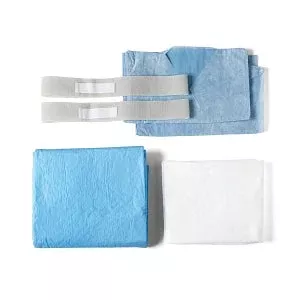 Medline QuickSuite Linen Kits - Sahara Grippy Linen Kit with 40" x 90" Table Sheet and 40" x 60" Nonabsorbent Draw / Lift Sheet - DYKQSL2CNA