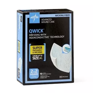 Medline Qwick Nonadhesive Wound Dressings with Aquaconductive Technology - Qwick Nonadhesive Dressing with Aquaconductive Technology, 4.25" x 4" - MSC5844F