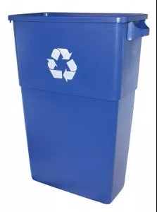 Medline Rectangular Trash Cans - Trash Can, Rectangle, Recycle, 23 gal., Blue - EVSTC702311R