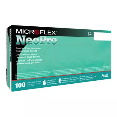 Microflex Medical NPG-888-M - Exam Glove NeoPro Medium NonSterile Polychloroprene Standard Cuff Length Textured Fingertips Green Chemo Tested