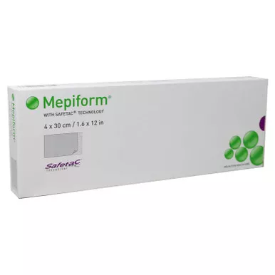 Molnlycke 293199 - Silicone Sheeting Mepiform 1.6 X 12 Inch Strip NonSterile