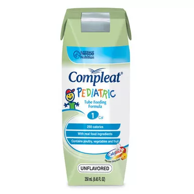 Nestle 14240000 - Tube Feeding Formula Compleat Pediatric Unflavored Liquid 8.45 oz. Reclosable Carton