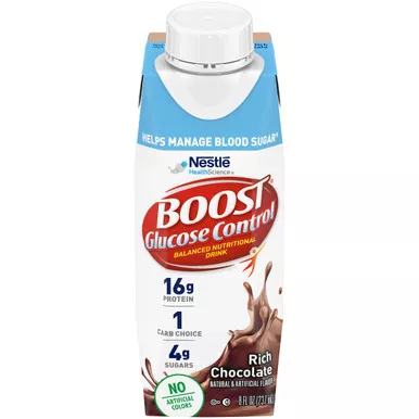 Nestle 4390011642 - Oral Supplement Boost Glucose Control Rich Chocolate Flavor Liquid 8 oz. Carton
