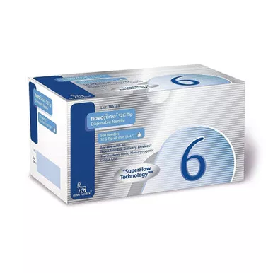 Novo Nordisk Pharmaceutical 00169185189 - Standard Insulin Pen Needle NovoFine 32 Gauge 6 mm Length NonSafety