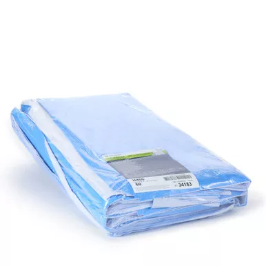 O&M Halyard Inc 34183 - QUICK CHECK* H400 Sterilization Wrap White / Blue 24 X 24 Inch Dual Layer SMS Polypropylene Steam / EO Gas / Hydrogen Peroxide