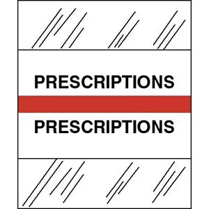 Tabbies Index Tab 1/2 X 1-1/4 Inch Prescriptions - Pack of 100 - 54573-PK