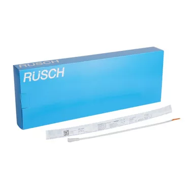 Teleflex Medical Inc 221800-000140 - Urethral Catheter Rüsch Tiemann Tip Silicone Coated PVC 14 Fr. 16 Inch