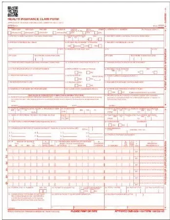 TFP Data Systems HCFA Form One Part Laser Cut Sheet - Pack of 250 - CMS12LC250-PK