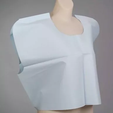 Tidi Products 910515 - Exam Cape Tidi Blue One Size Fits Most Front / Back Opening Without Closure Unisex Disposable