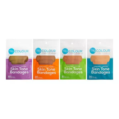 Tru-Colour Products LLC TCB-400 - Waterproof Adhesive Strip Tru-Colour Fabric Beige / Olive / Brown / Dark Brown 1 X 3 Inch Sterile