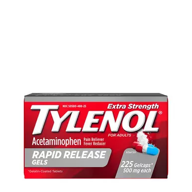 Tylenol Extra Strength Rapid Release Gels, 225 ct