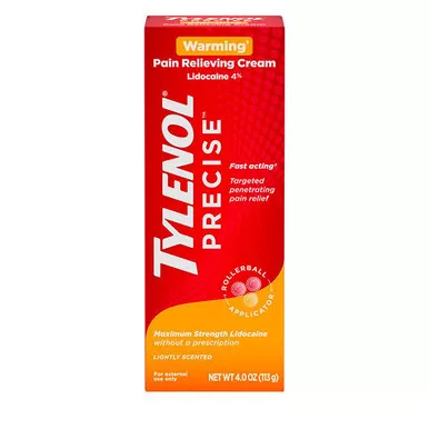 Tylenol Precise Warming Pain Relief Cream, 4% Lidocaine,4 oz