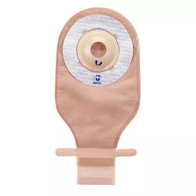 UltraLite 9" One-Piece Ileostomy Pouches, Shallow Convexity, AquaTack Barrier, Kwick-Klose, Opaque, 1-5/8" Opening