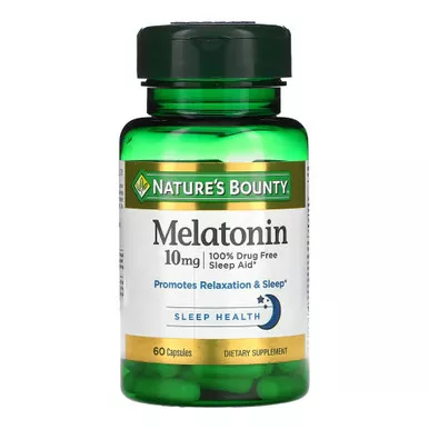 US Nutrition 07431219491 - Natural Sleep Aid Nature's Bounty 60 per Bottle Capsule 10 mg Strength
