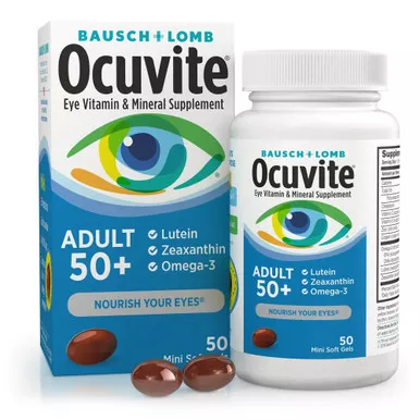 Valeant Pharmaceuticals 32420846530 - Multivitamin Supplement Ocuvite Adult 50+ Ascorbic Acid / Vitamin E 30 IU - 150 mg Strength Softgel 50 per Bottle