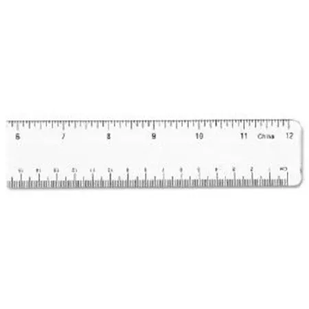 VWR International Clear Plastic Ruler Universal Plastic 12 Inch - Each - 500024-317-EA