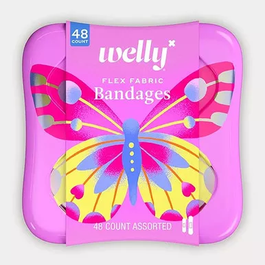 Welly Butterfly Flexible Fabric Bandages, 48 ct