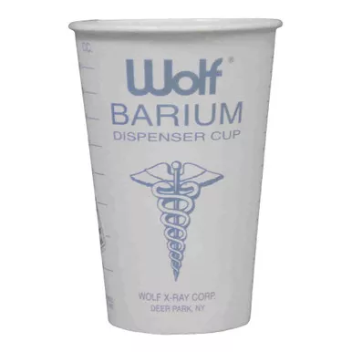Wolf X-Ray 15601FOB - Barium Cup Wolf 14 oz. White Paper Disposable