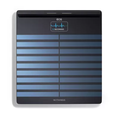 Work N Leisure Products Inc WBS08-BLACK-ALL-INTER - Segmental Body Composition Step On Withings LCD Display 440 lbs. / 200 kg Black