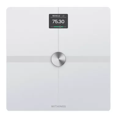 Work N Leisure Products Inc WBS13-WHITE-ALL-INTER - Total Body Composition Analyzer Step On Withings LCD Display 5 -> 200kg (9 -> 440lb) White